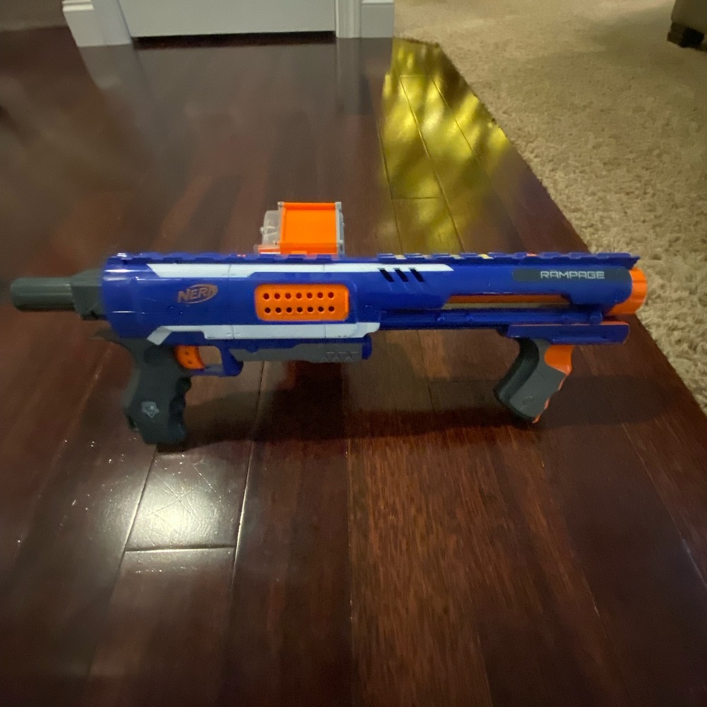 Nerf Rampage Blaster - Vibrant Blue and Bold Orange
